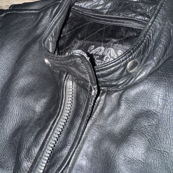 Leather Gallery Padded Black Motorcycle Jacket Thinsulate Zip Out Liner 2X-Large - Picture 8 of 12